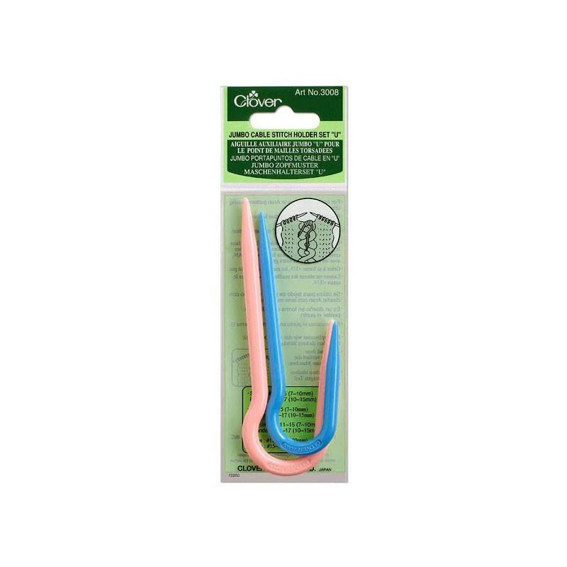 Clover Cable Stitch Holder Set "U" - Jumbo
