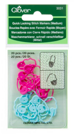 Clover Quick Locking Stitch Markers (Medium)