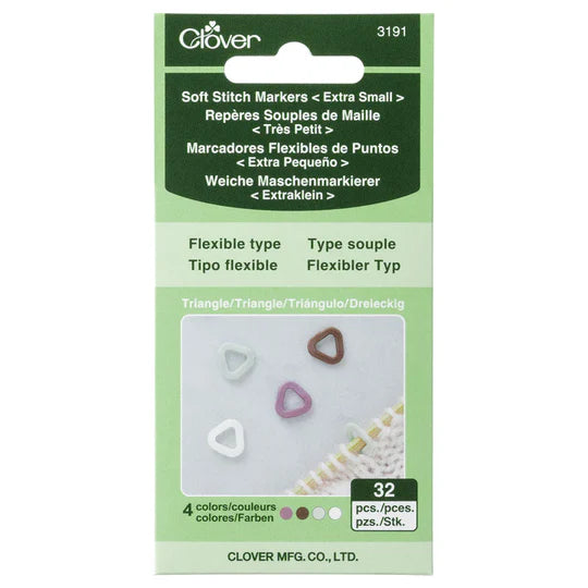 Clover Soft (Flexible) Stitch Markers - various sizes