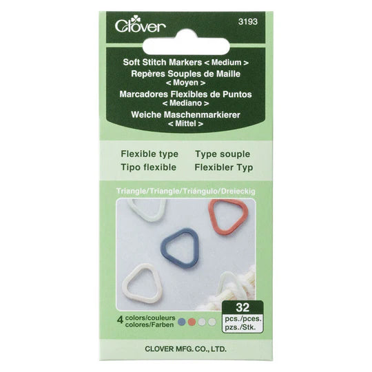 Clover Soft (Flexible) Stitch Markers - various sizes