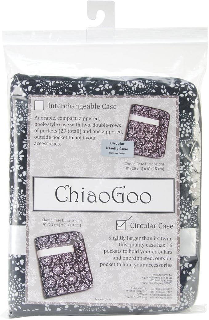 Chiao Goo Circular Needle Case 9" x 7" (23 cm x 18 cm)