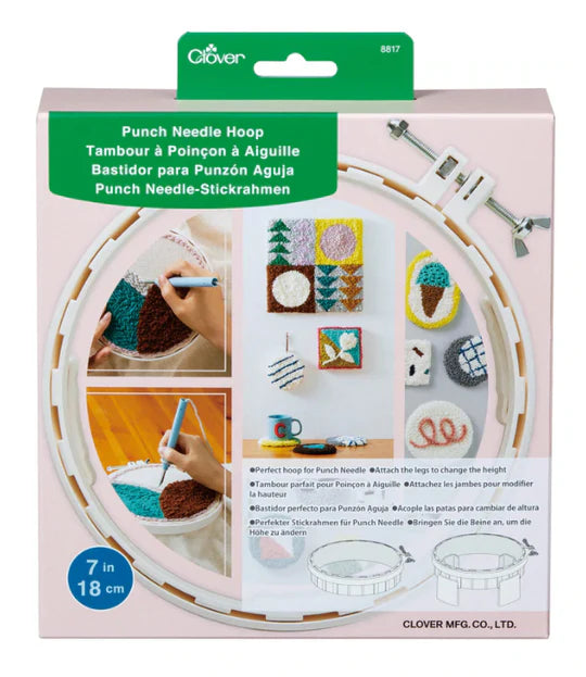 Clover Punch Needle Hoop