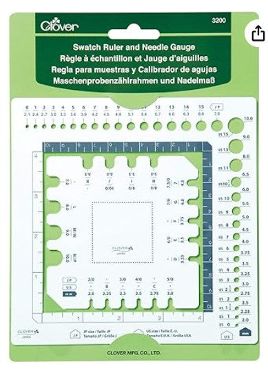 Swatch Ruler and Needle Gauge