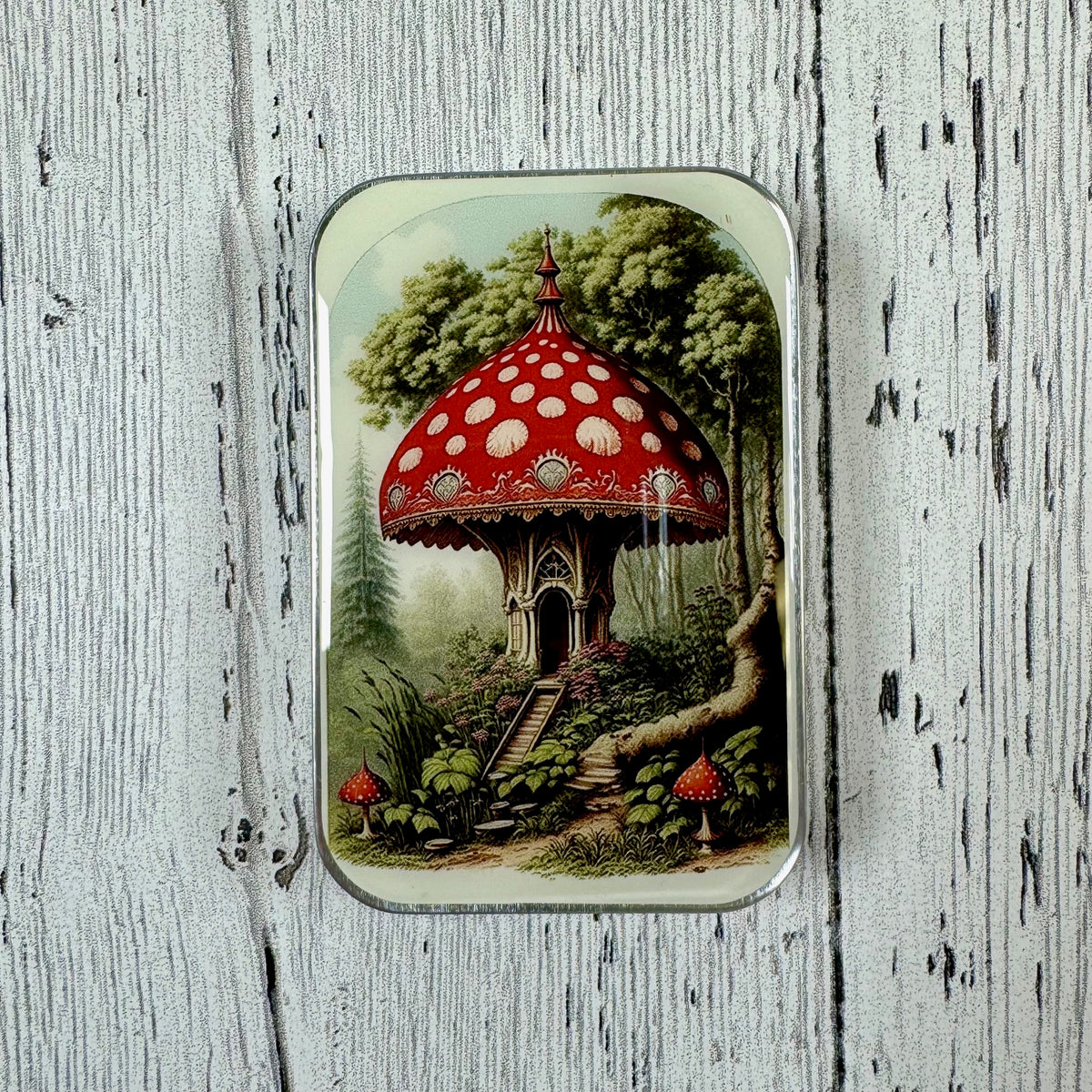 Mushroom House Tin