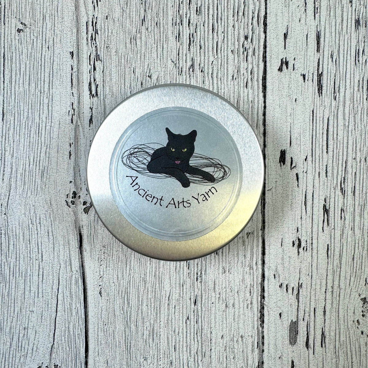 Ancient Arts Yarns Notions Tin with Bulb Stitch Markers