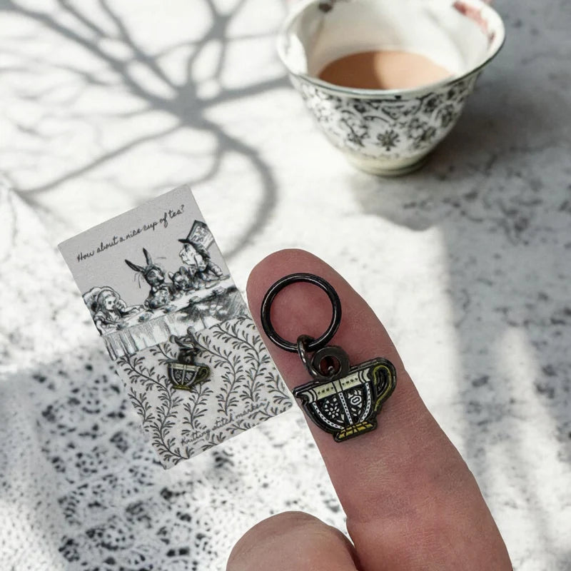 FireFly Notes Tea Cup Stitch Marker