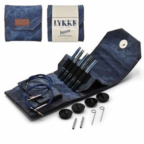 Lykke 3.5" IC Birchwood Knitting Needle Starter Set - INDIGO