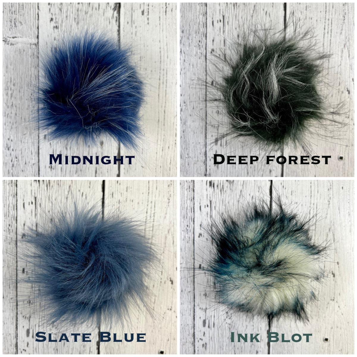 Faux Fur Pom Poms - Bright Colours