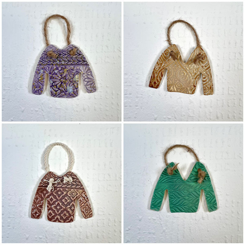Sweater Ornaments - Sweetpease Studio - Porcelain