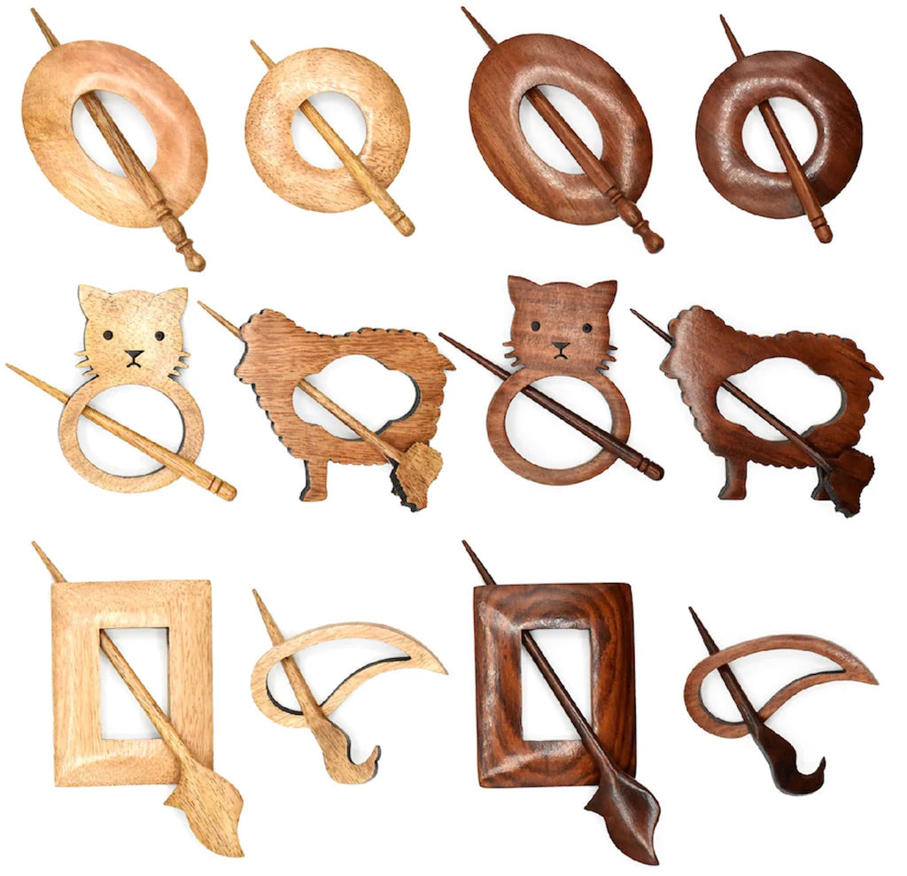 Lykke Wooden Shawl Pins