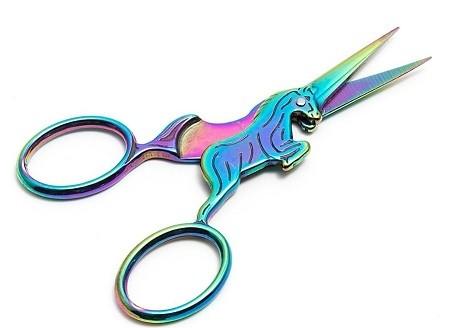 Rainbow Unicorn Embroidery Scissors 100mm  (4")