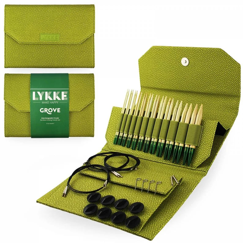 Lykke 5" IC Bamboo Knitting Needle Set - Grove