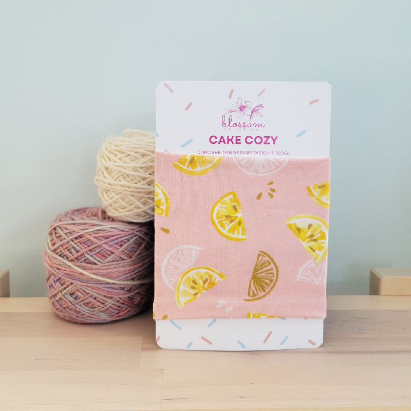 Blossom Stitch Co. Pink Lemonade Yarn Cake Cozy