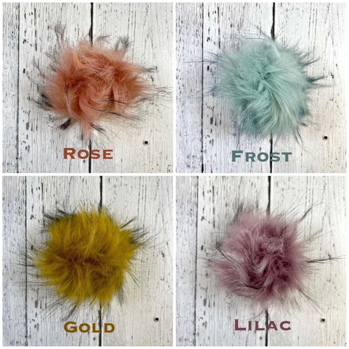 Faux Fur Pom Poms - Bright Colours