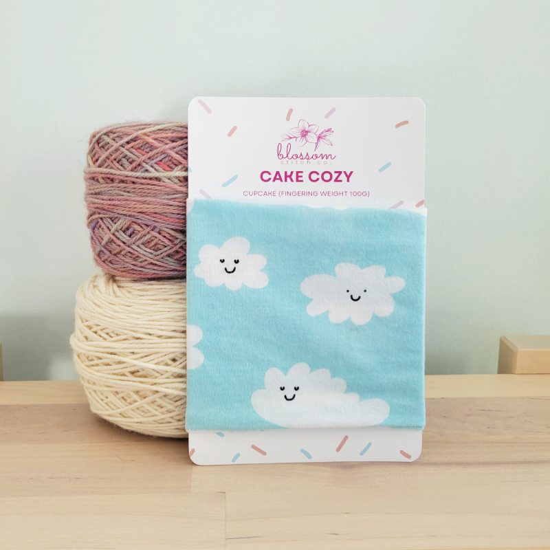 Blossom Stitch Co. Happy Clouds Yarn Cake Cozy