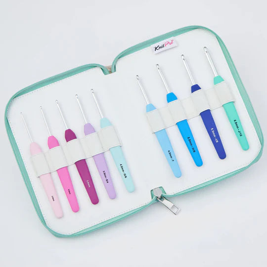 KnitPro Waves Deluxe Single Ended Crochet Hook Set / Waves 2.0