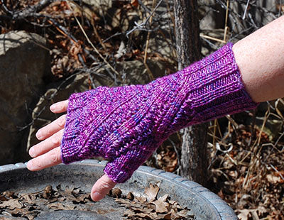 Rippling Waves Fingerless Gloves