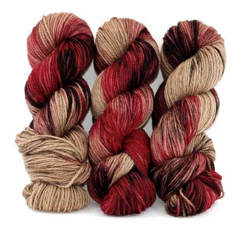 Chocolate Cherries-Lascaux Worsted - Dyed Stock