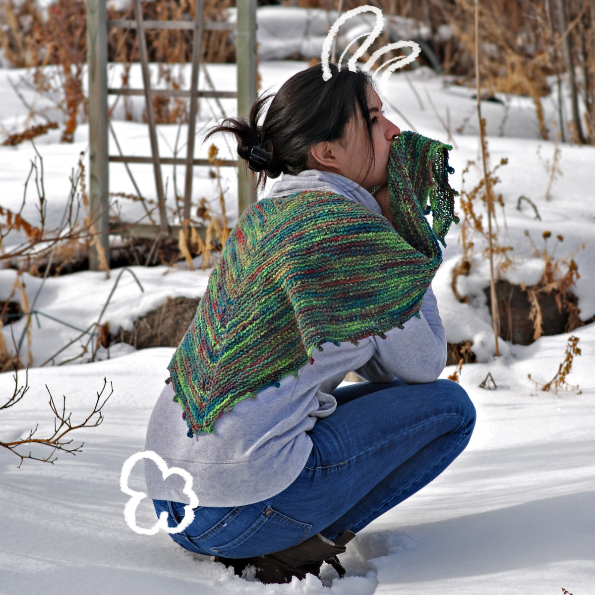 I Hugged a Bunny and I Liked it Shawl