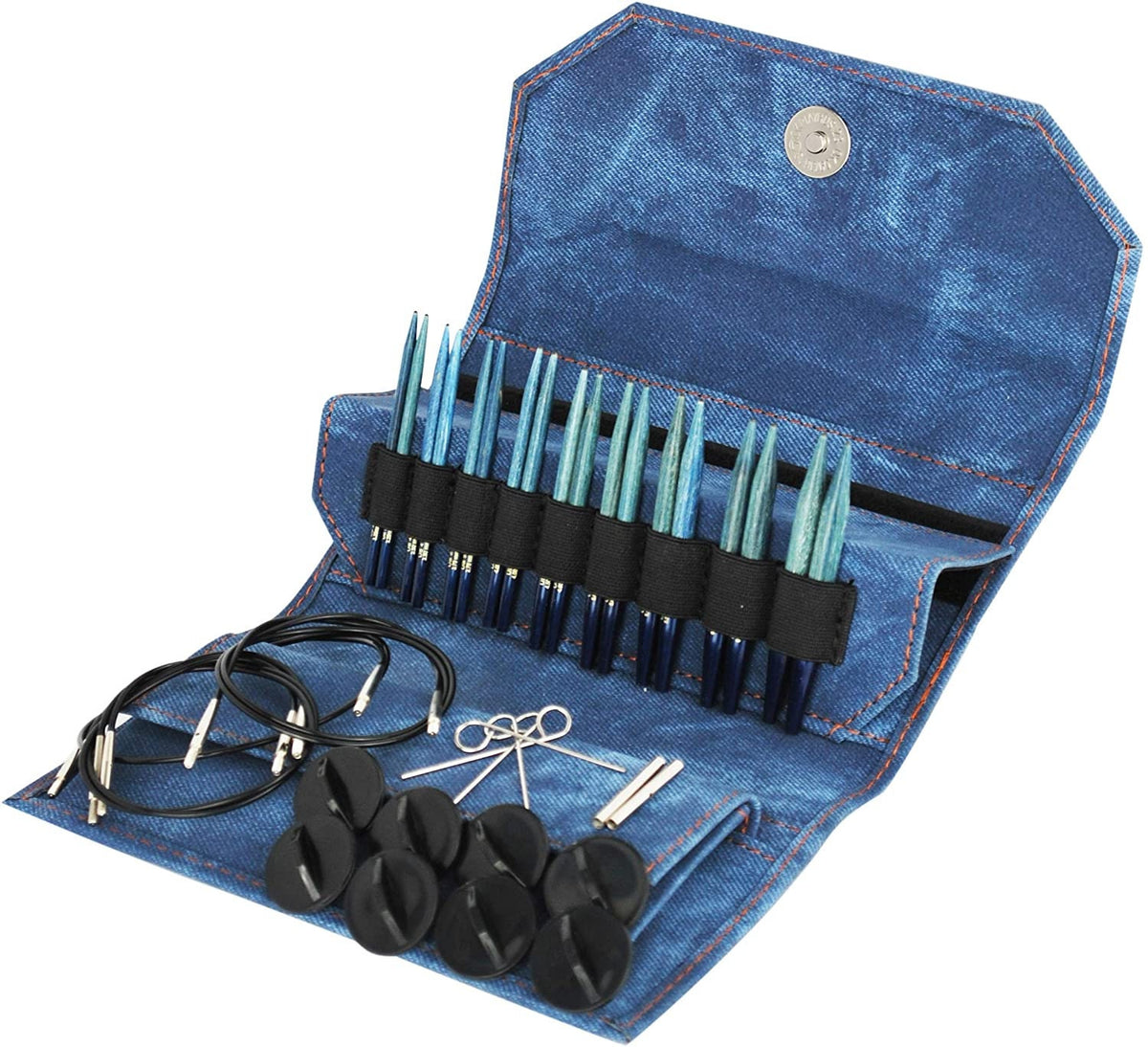 Lykke 3.5" IC Birchwood Knitting Needle Set - INDIGO