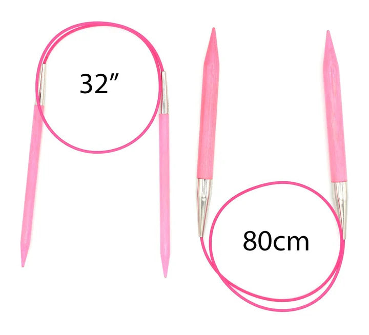 Lykke Fixed Circular Needles 80 cm / 32&quot; - BLUSH