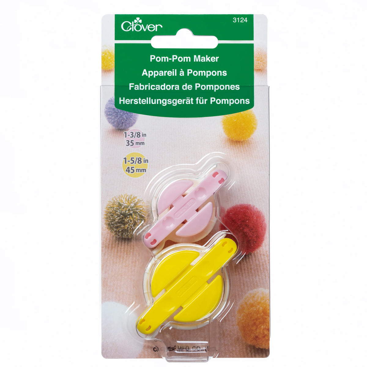 Clover Pom-Pom Maker, Small 2pc