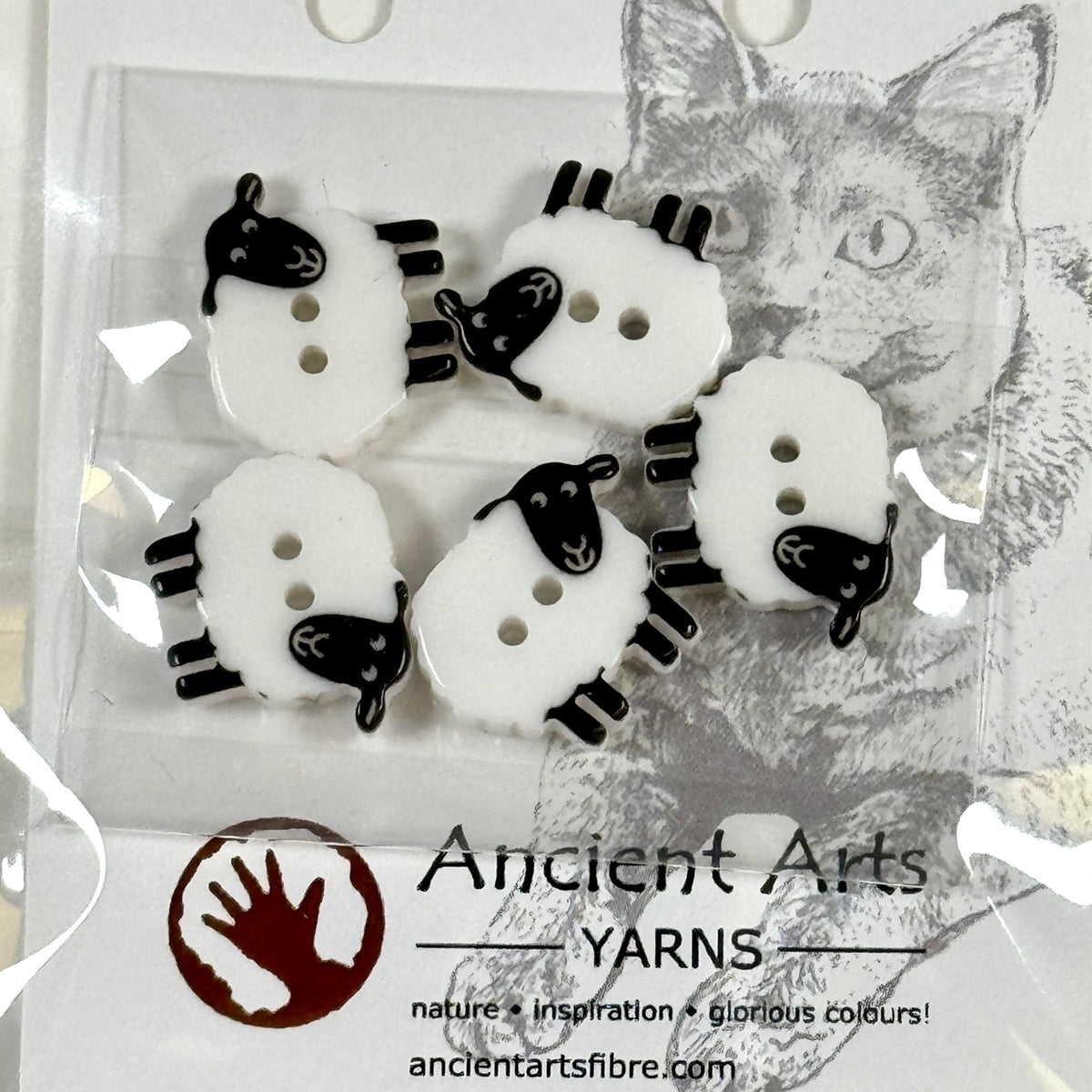 Buttons Sheep - 2 hole - 5/pck