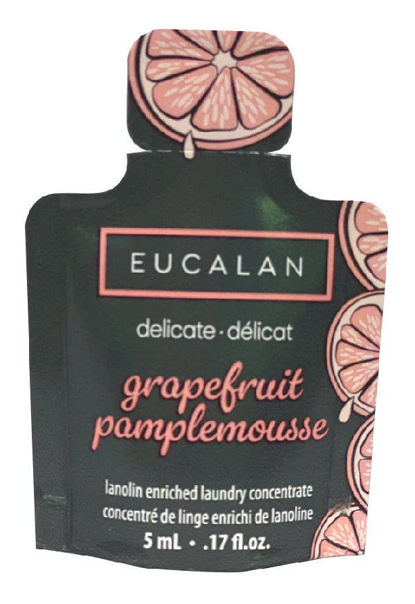 Eucalan Grapefruit No Rinse Delicate Wash (Lanolin Enriched Concentrate), 5ml