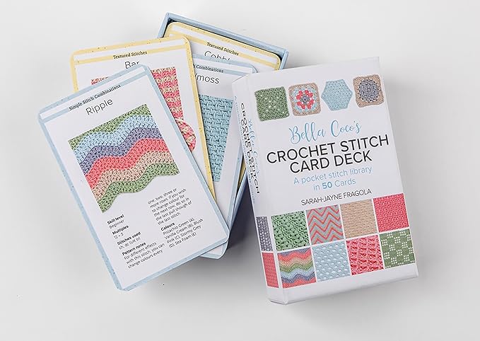 Bella Coco&#39;s Crochet Stitch Card Deck - A Pocket Stitch Library in 52 Cards