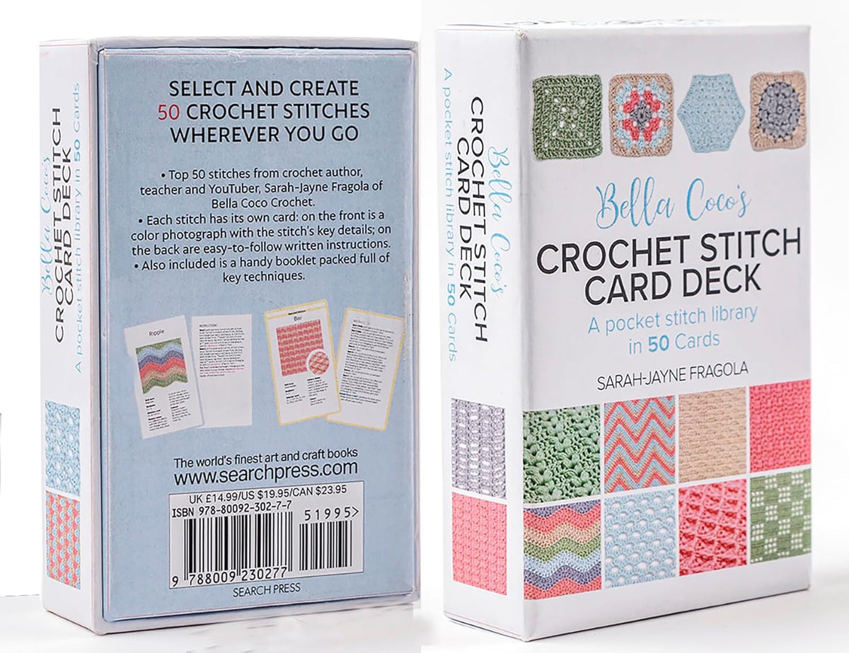 Bella Coco&#39;s Crochet Stitch Card Deck - A Pocket Stitch Library in 52 Cards