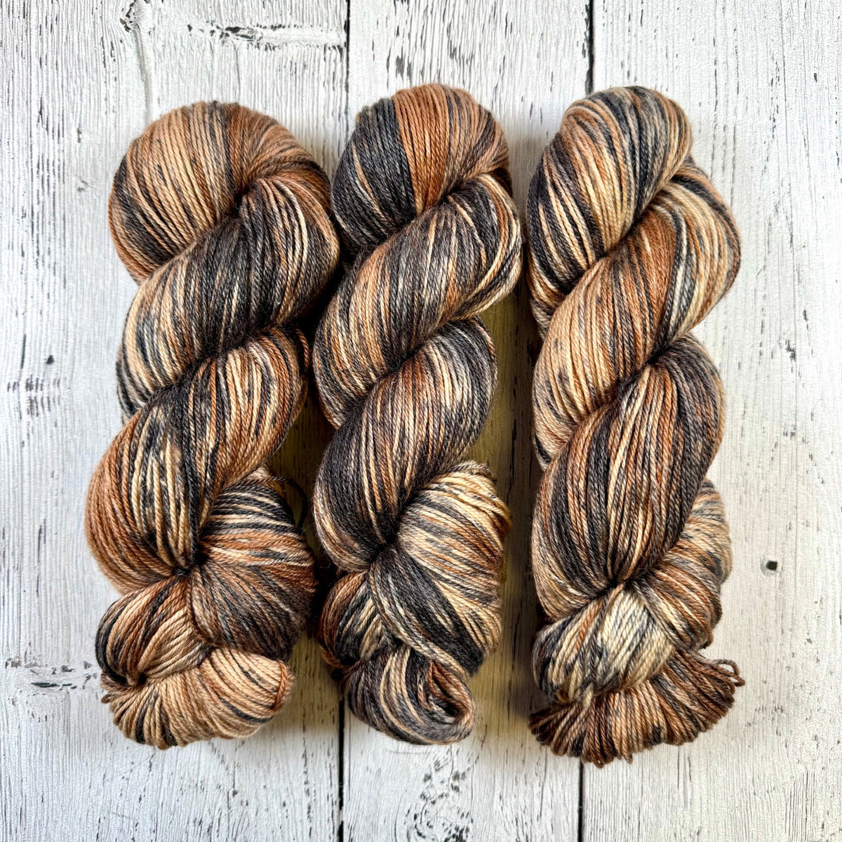 Brindle Dog - Little Nettle Soft Fingering - Dyed Stock