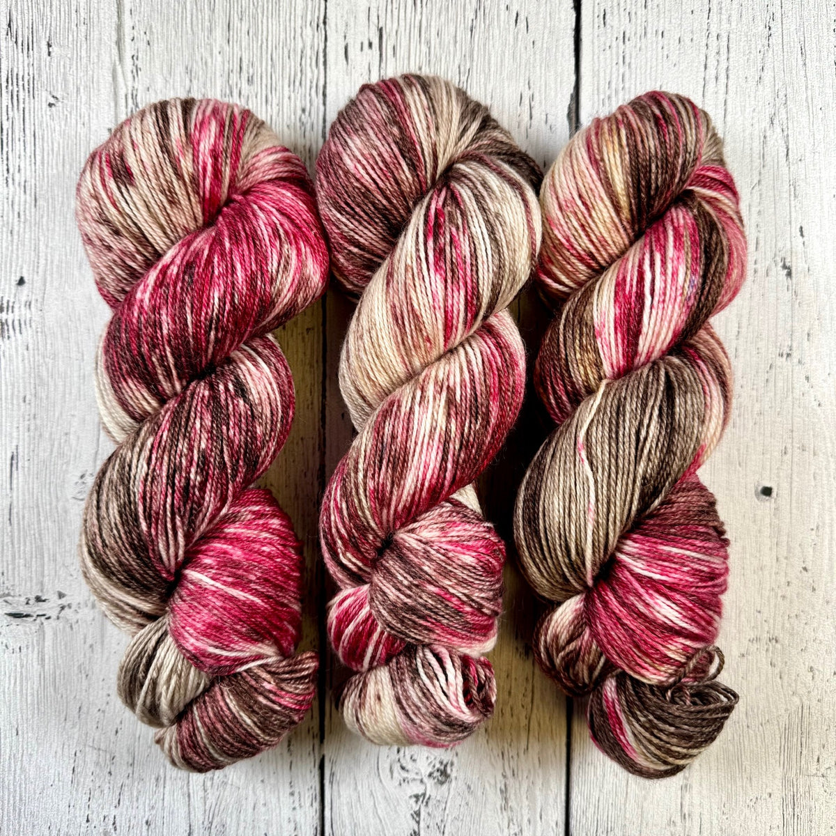 Chocolate Cherries - Little Nettle Soft Fingering - Dyed Stock