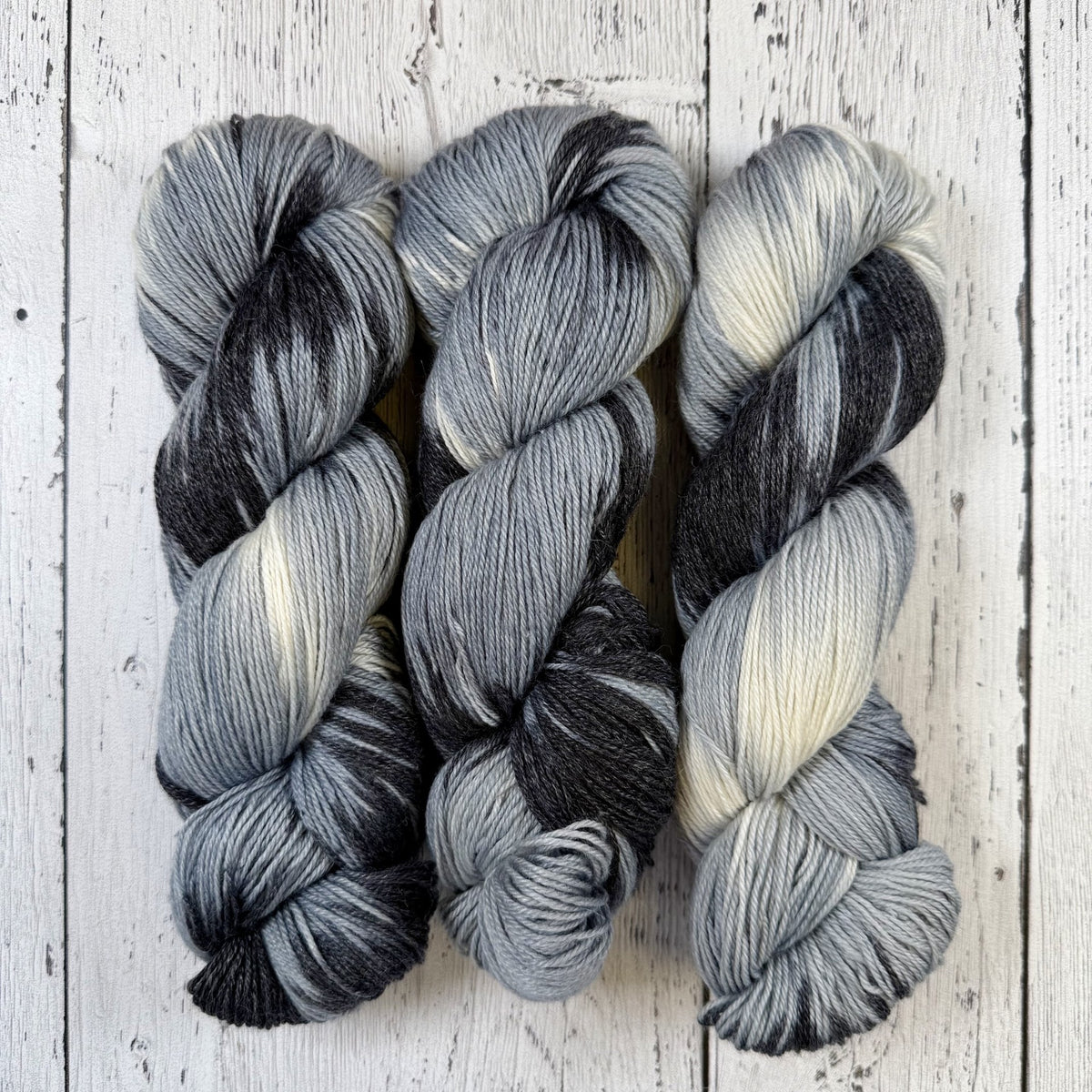 Grey Tabby - Little Nettle Soft Fingering - Dyed Stock