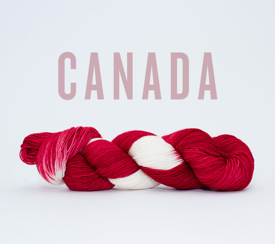 Canada Hat Trick - Socknado Fingering - Dyed Stock