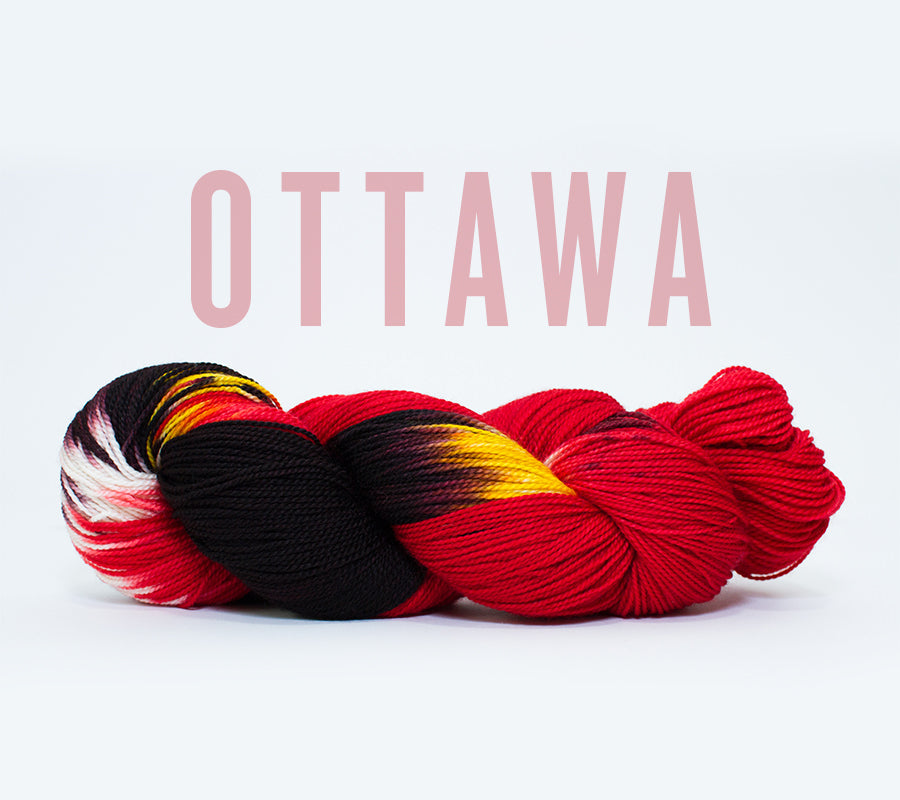 Ottawa Hat Trick - Socknado Fingering - Dyed Stock