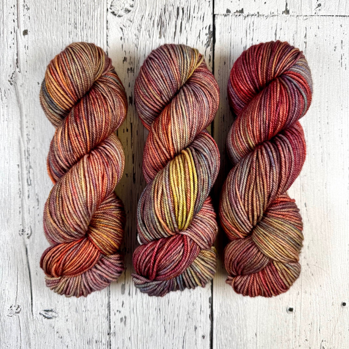 Hazy Prairie Sunset - Merino DK / Light Worsted - Dyed Stock