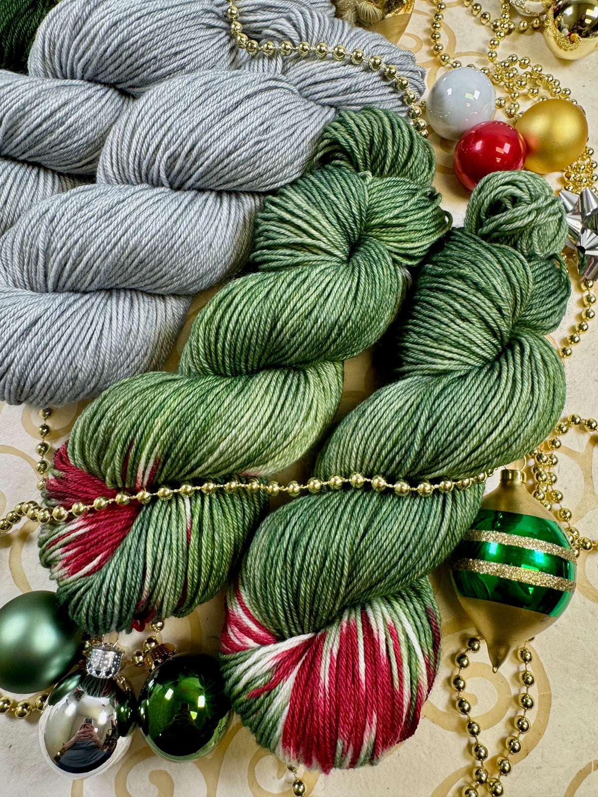 Day 7 - Silver Bells, The Holly and the Ivy, Mistletoe Merino Silk DK