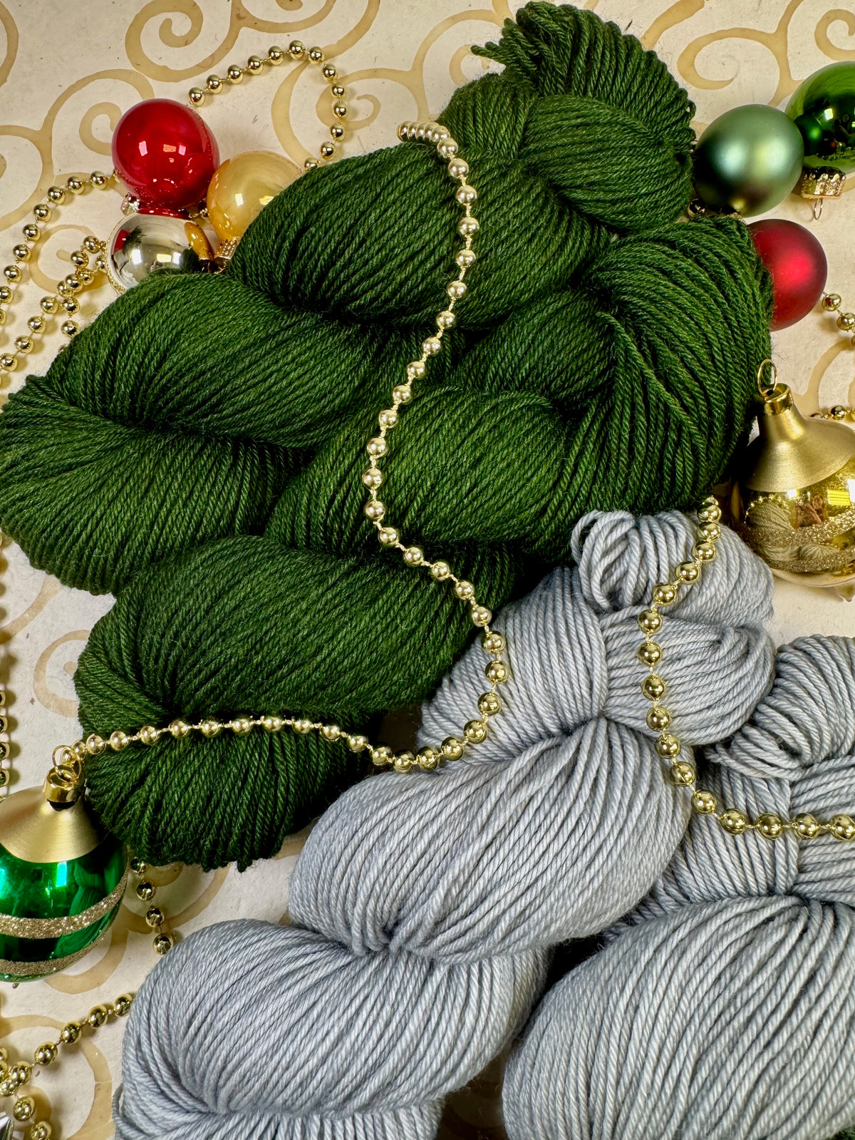 Day 7 - Silver Bells, The Holly and the Ivy, Mistletoe Merino Silk DK