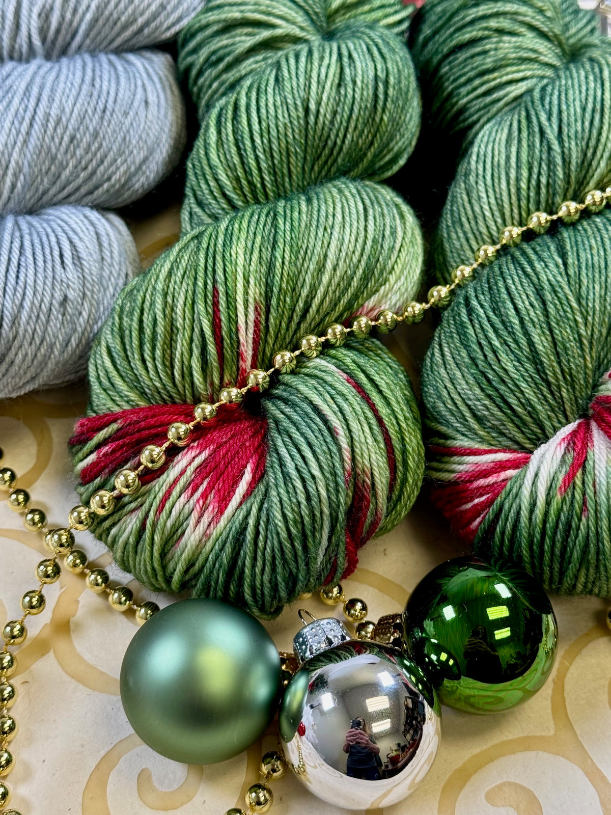 Day 7 - Silver Bells, The Holly and the Ivy, Mistletoe Merino Silk DK