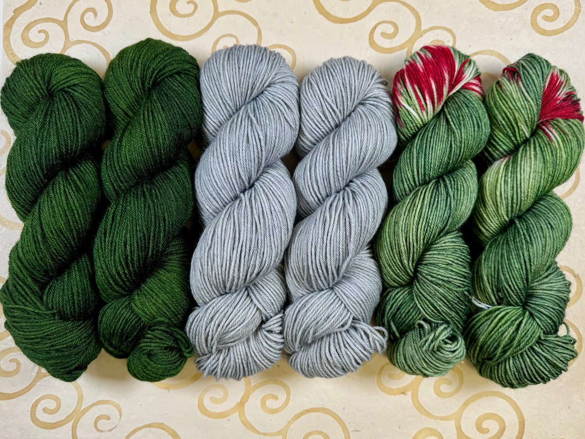 Day 7 - Silver Bells, The Holly and the Ivy, Mistletoe Merino Silk DK