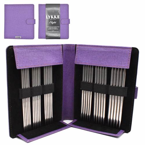 Lykke 6" DPN Knitting Needle Large Set - Flight (4mm / US 6 - 6.5mm / US 10.5)