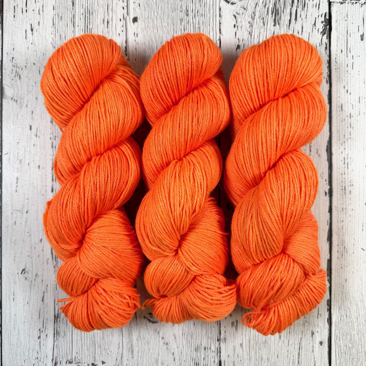 Orange Light Sabre - Little Nettle Soft Fingering - Dyed Stock