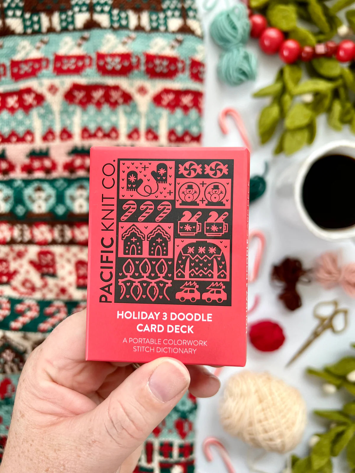 Doodle Card Deck - Portable Colorwork Stitch Dictionary - Assorted Designs