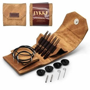 Lykke 3.5&quot; IC Birchwood Knitting Needle Starter Set - UMBER