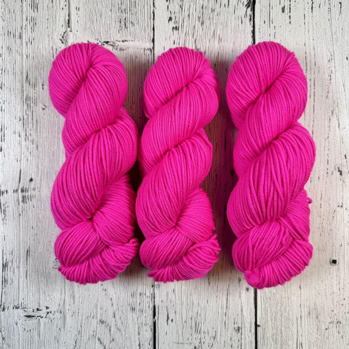 Pink Light Sabre - Merino DK / Light Worsted - Dyed Stock