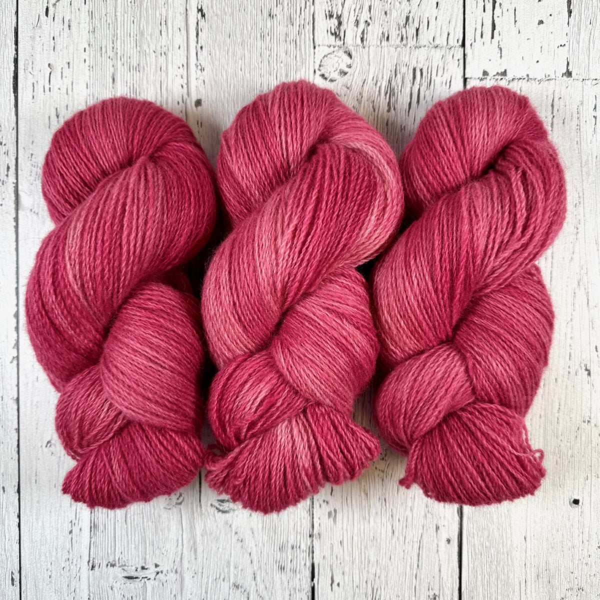Raspberry Gelato  - Heritage Fingering (Batch 6) - Natural White - Dyed Stock
