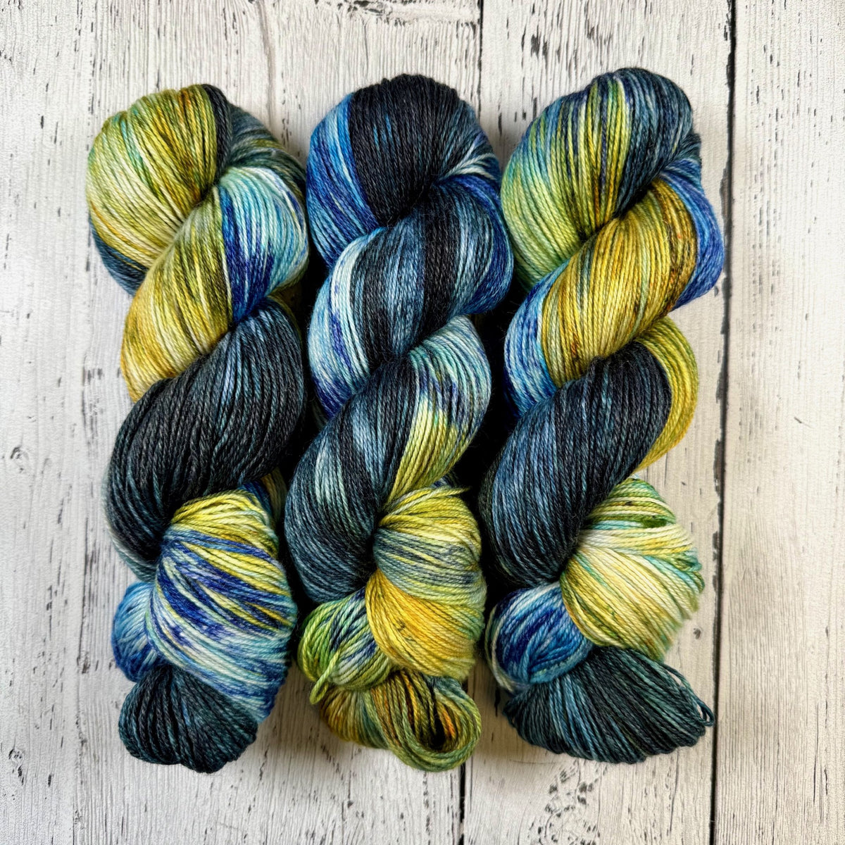Starry Night - Van Gogh - Little Nettle Soft Fingering - Dyed Stock