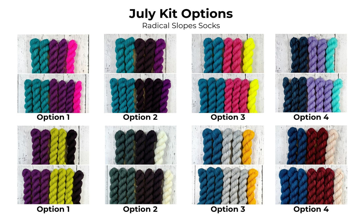 Summer Sock Club 2026 - THREE SOCK SET - JULY, AUGUST, and SEPTEMBER