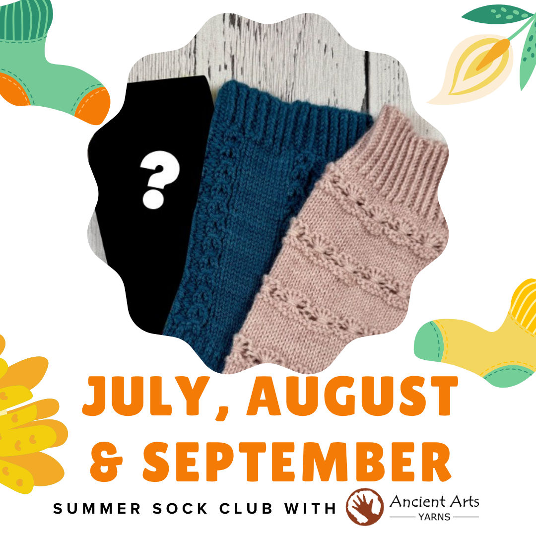 Summer Sock Club - THREE SOCK SET - JULY, AUGUST, and SEPTEMBER