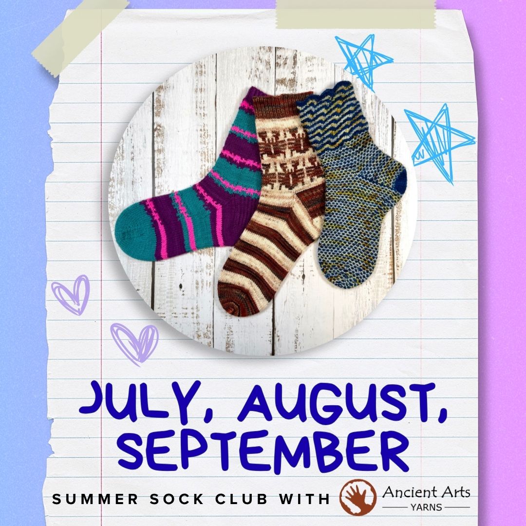 Summer Sock Club 2026 - THREE SOCK SET - JULY, AUGUST, and SEPTEMBER
